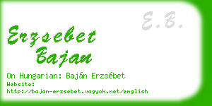 erzsebet bajan business card
