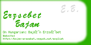 erzsebet bajan business card